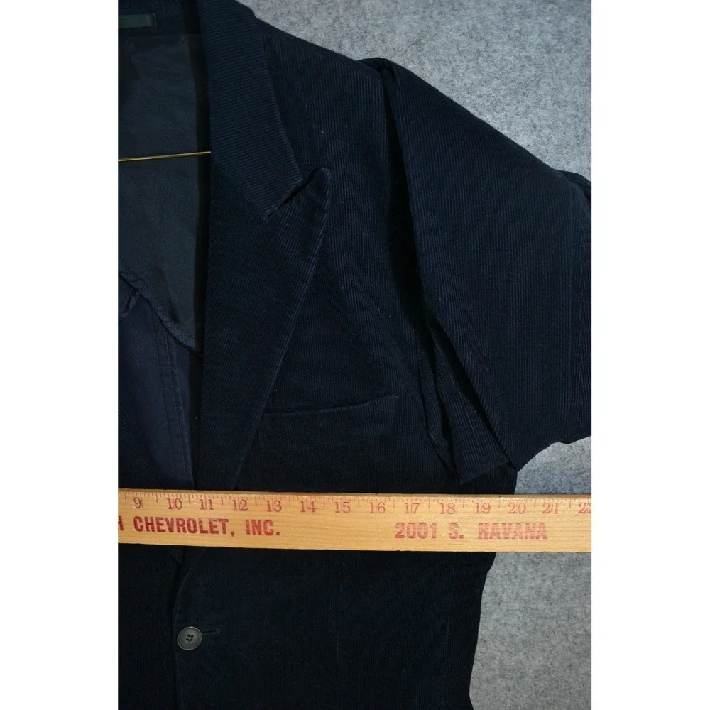 Reiss Blazer Mens 38S Navy Blue Corduroy Cotton Casual Luxury‎ Sport Coat Jacket